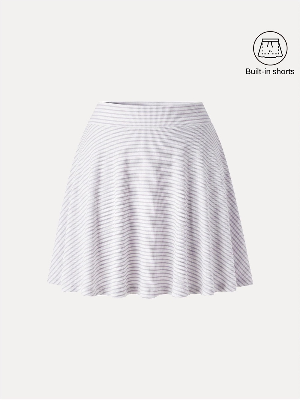 OGL purple and white stripes 2 in 1 skort medium